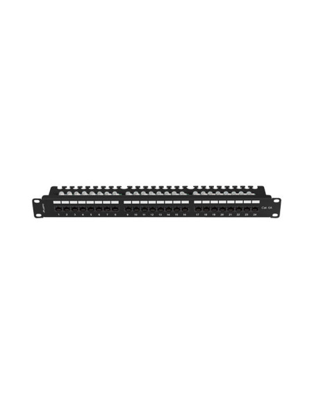 LANBERG PATCH PANEL 24 PORTOV 1U 19" CAT.6A UTP S POLICIOU ČIERNY