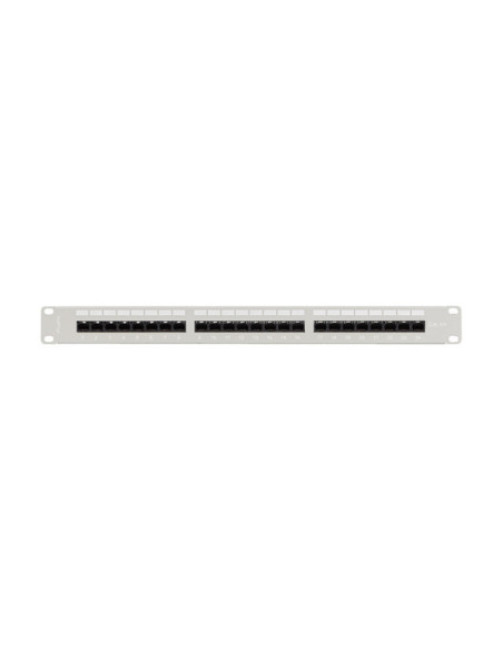 LANBERG PATCH PANEL 24 PORTOV 1U 19" CAT.6A UTP S POLICIOU ŠEDÝ