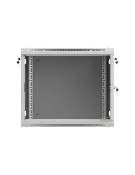 LANBERG NÁSTENNÁ INŠTALAČNÁ SKRIŇA 19" 9U 600X600 ŠEDÉ PERFOROVANÉ DVERE (PLOCHÉ BALENIE)