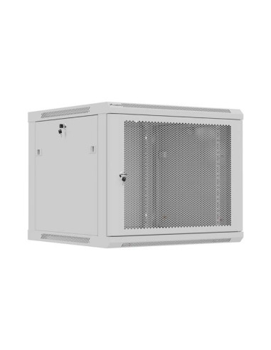 LANBERG NÁSTENNÁ INŠTALAČNÁ SKRIŇA 19" 9U 600X600 ŠEDÉ PERFOROVANÉ DVERE (PLOCHÉ BALENIE)