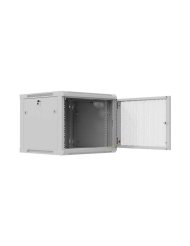 LANBERG NÁSTENNÁ INŠTALAČNÁ SKRIŇA 19" 9U 600X600 ŠEDÉ PERFOROVANÉ DVERE (PLOCHÉ BALENIE)