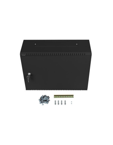 LANBERG 19" RACKOVÁ SKRIŇA PRO MONTÁŽ NA STENU 4U+3U/540X200 NÍZKOPROFILOVÁ ČIERNA (ZMONTOVANÁ)