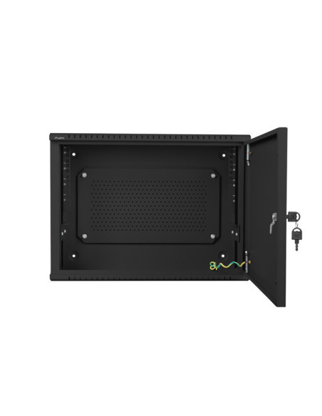 LANBERG 19" RACKOVÁ SKRIŇA PRO MONTÁŽ NA STENU 4U+3U/540X200 NÍZKOPROFILOVÁ ČIERNA (ZMONTOVANÁ)