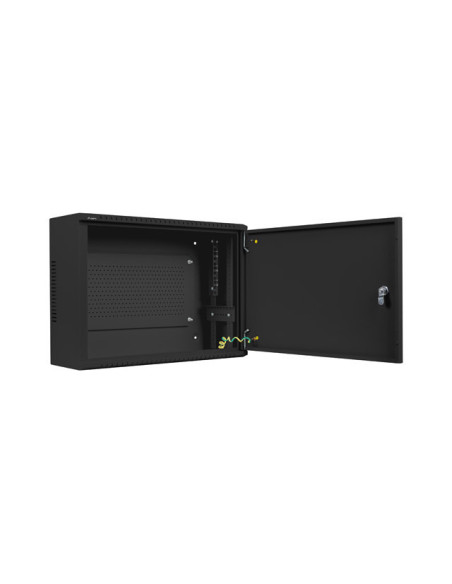 LANBERG 19" RACKOVÁ SKRIŇA PRO MONTÁŽ NA STENU 4U+3U/540X200 NÍZKOPROFILOVÁ ČIERNA (ZMONTOVANÁ)