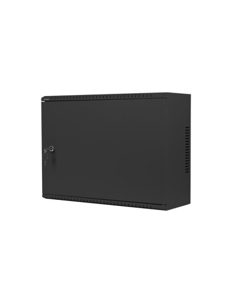 LANBERG 19" RACKOVÁ SKRIŇA PRO MONTÁŽ NA STENU 4U+3U/540X200 NÍZKOPROFILOVÁ ČIERNA (ZMONTOVANÁ)