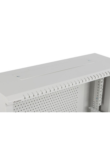 LANBERG 19" RACKOVÁ SKRIŇA PRO MONTÁŽ NA STENU 4U+3U/540X200 NÍZKOPROFILOVÁ ŠEDÁ (ZMONTOVANÁ)