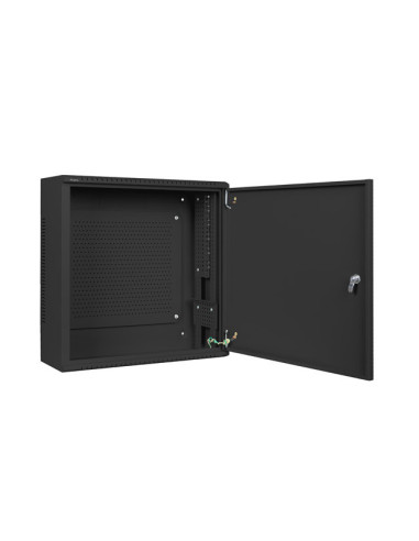 LANBERG 19" RACKOVÁ SKRIŇA PRO MONTÁŽ NA STENU 6U+3U/540X200 NÍZKOPROFILOVÁ ČIERNA (ZMONTOVANÁ)