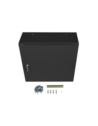 LANBERG 19" RACKOVÁ SKRIŇA PRO MONTÁŽ NA STENU 6U+3U/540X200 NÍZKOPROFILOVÁ ČIERNA (ZMONTOVANÁ)