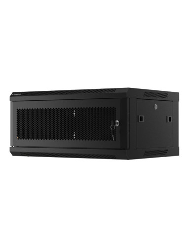 LANBERG RACKOVÁ SKRIŇA 19" NÁSTENNÁ 4U/600X450 S PERFOROVANÝMI DVERAMI ČIERNA (PLOCHÉ BALENIE)
