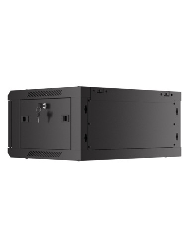 LANBERG RACKOVÁ SKRIŇA 19" NÁSTENNÁ 4U/600X450 S PERFOROVANÝMI DVERAMI ČIERNA (PLOCHÉ BALENIE)