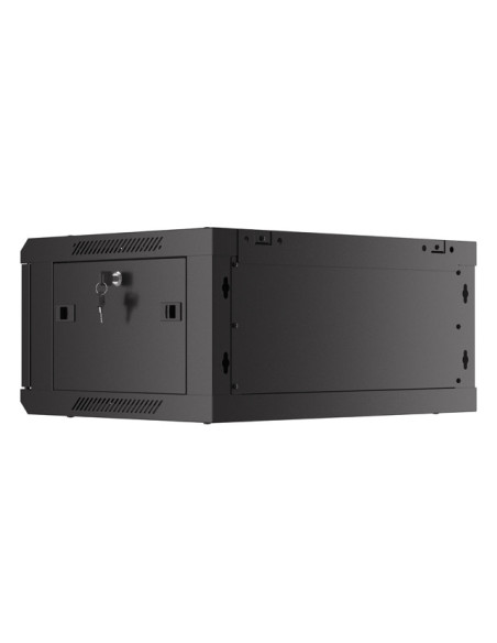 LANBERG RACKOVÁ SKRIŇA 19" NÁSTENNÁ 4U/600X450 S PERFOROVANÝMI DVERAMI ČIERNA (PLOCHÉ BALENIE)