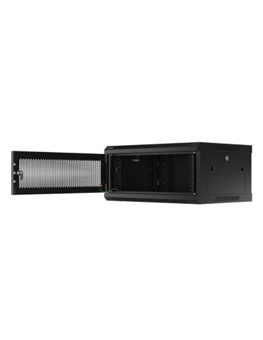 LANBERG RACKOVÁ SKRIŇA 19" NÁSTENNÁ 4U/600X450 S PERFOROVANÝMI DVERAMI ČIERNA (PLOCHÉ BALENIE)