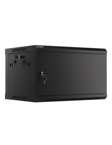 LANBERG RACKOVÁ SKRIŇA 19" PRO MONTÁŽ NA STENU 6U/600X450 PRO VLASTNÚ MONTÁŽ S KOVOVÝMI DVERMI ČIERNA