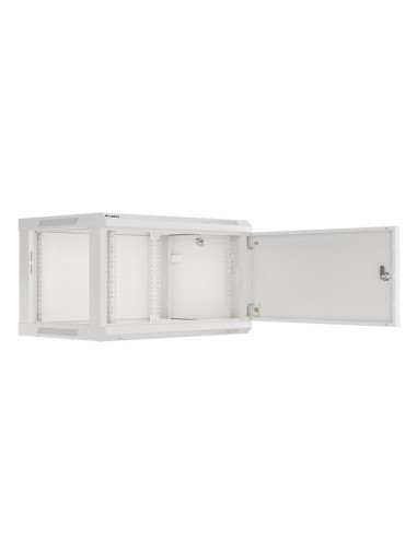 LANBERG RACKOVÁ SKRIŇA 19" PRO MONTÁŽ NA STENU 6U/600X450 PRO VLASTNÚ MONTÁŽ S KOVOVÝMI DVERAMI ŠEDÁ