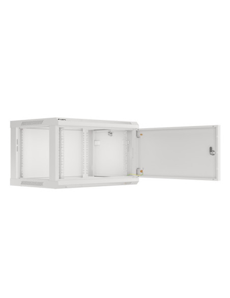 LANBERG RACKOVÁ SKRIŇA 19" PRO MONTÁŽ NA STENU 6U/600X450 PRO VLASTNÚ MONTÁŽ S KOVOVÝMI DVERAMI ŠEDÁ