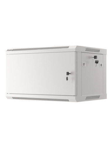 LANBERG RACKOVÁ SKRIŇA 19" PRO MONTÁŽ NA STENU 6U/600X450 PRO VLASTNÚ MONTÁŽ S KOVOVÝMI DVERAMI ŠEDÁ