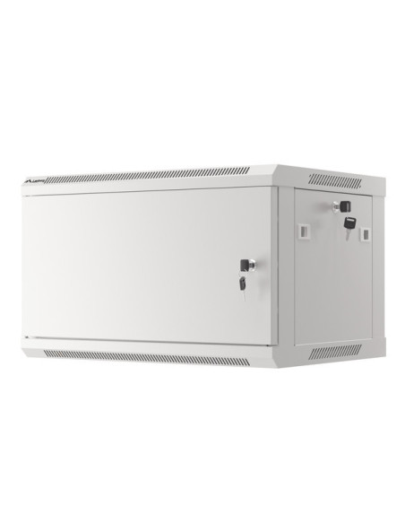 LANBERG RACKOVÁ SKRIŇA 19" PRO MONTÁŽ NA STENU 6U/600X450 PRO VLASTNÚ MONTÁŽ S KOVOVÝMI DVERAMI ŠEDÁ