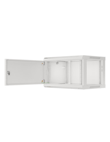 LANBERG RACKOVÁ SKRIŇA 19" PRO MONTÁŽ NA STENU 6U/600X450 PRO VLASTNÚ MONTÁŽ S KOVOVÝMI DVERAMI ŠEDÁ
