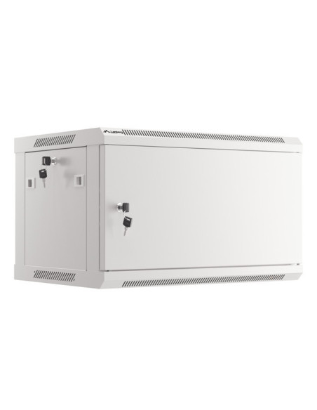 LANBERG RACKOVÁ SKRIŇA 19" PRO MONTÁŽ NA STENU 6U/600X450 PRO VLASTNÚ MONTÁŽ S KOVOVÝMI DVERAMI ŠEDÁ