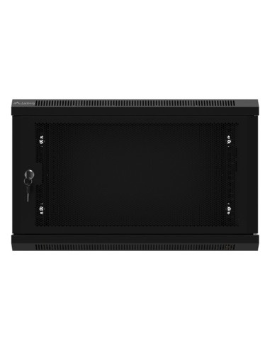 LANBERG 19" RACKOVÁ SKRIŇA PRO MONTÁŽ NA STENU 6U/600X450 S PERFOROVANÝMI DVERAMI ČIERNA-PLOCHÉ BALENIE