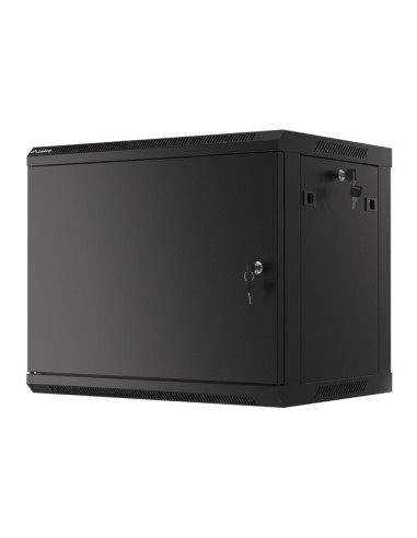 LANBERG 19" RACKOVÁ SKRIŇA PRO MONTÁŽ NA STENU 9U/600X450 PRO VLASTNÚ MONTÁŽ S KOVOVÝMI DVERAMI ČIERNA