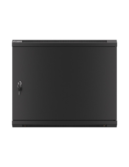 LANBERG 19" RACKOVÁ SKRIŇA PRO MONTÁŽ NA STENU 9U/600X450 PRO VLASTNÚ MONTÁŽ S KOVOVÝMI DVERAMI ČIERNA