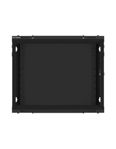 LANBERG 19" RACKOVÁ SKRIŇA PRO MONTÁŽ NA STENU 9U/600X450 PRO VLASTNÚ MONTÁŽ S KOVOVÝMI DVERAMI ČIERNA