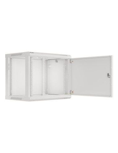 LANBERG RACKOVÁ SKRIŇA 19" PRO MONTÁŽ NA STENU 9U/600X450 PRO VLASTNÚ MONTÁŽ S KOVOVÝMI DVERAMI ŠEDÁ