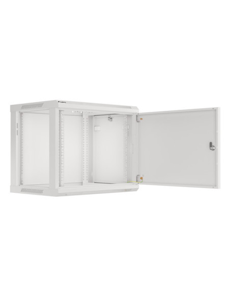 LANBERG RACKOVÁ SKRIŇA 19" PRO MONTÁŽ NA STENU 9U/600X450 PRO VLASTNÚ MONTÁŽ S KOVOVÝMI DVERAMI ŠEDÁ