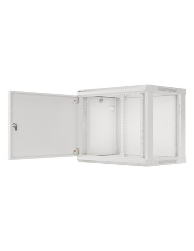 LANBERG RACKOVÁ SKRIŇA 19" PRO MONTÁŽ NA STENU 9U/600X450 PRO VLASTNÚ MONTÁŽ S KOVOVÝMI DVERAMI ŠEDÁ