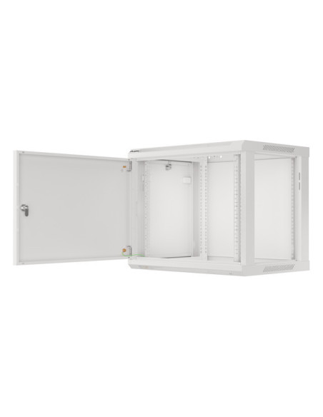 LANBERG RACKOVÁ SKRIŇA 19" PRO MONTÁŽ NA STENU 9U/600X450 PRO VLASTNÚ MONTÁŽ S KOVOVÝMI DVERAMI ŠEDÁ