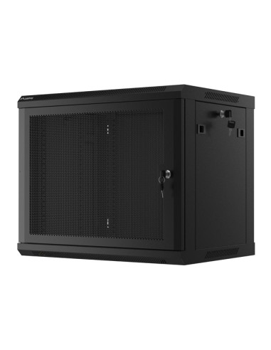 LANBERG 19" RACKOVÁ SKRIŇA PRO MONTÁŽ NA STENU 9U/600X450 S PERFOROVANÝMI DVERMI ČIERNA