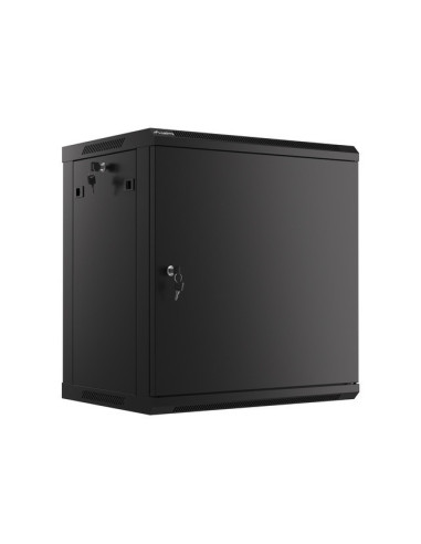 LANBERG RACKOVÁ SKRIŇA 19" NÁSTENNÁ 12U/600X450 PRO VLASTNÚ MONTÁŽ S KOVOVÝMI DVERAMI ČIERNA