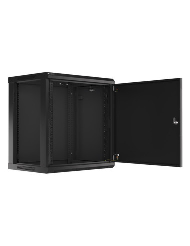 LANBERG RACKOVÁ SKRIŇA 19" NÁSTENNÁ 12U/600X450 PRO VLASTNÚ MONTÁŽ S KOVOVÝMI DVERAMI ČIERNA