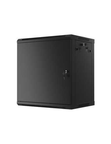 LANBERG RACKOVÁ SKRIŇA 19" NÁSTENNÁ 12U/600X450 PRO VLASTNÚ MONTÁŽ S KOVOVÝMI DVERAMI ČIERNA