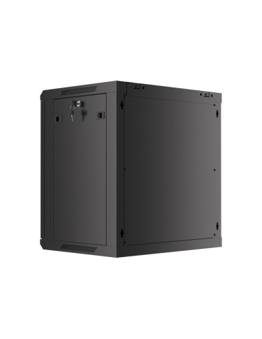 LANBERG RACKOVÁ SKRIŇA 19" NÁSTENNÁ 12U/600X450 PRO VLASTNÚ MONTÁŽ S KOVOVÝMI DVERAMI ČIERNA