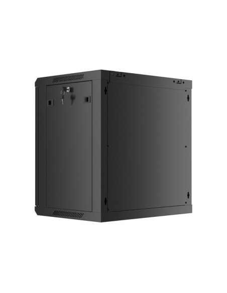 LANBERG RACKOVÁ SKRIŇA 19" NÁSTENNÁ 12U/600X450 PRO VLASTNÚ MONTÁŽ S KOVOVÝMI DVERAMI ČIERNA
