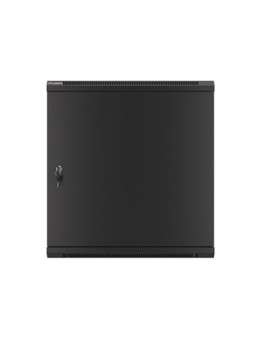 LANBERG RACKOVÁ SKRIŇA 19" NÁSTENNÁ 12U/600X450 PRO VLASTNÚ MONTÁŽ S KOVOVÝMI DVERAMI ČIERNA