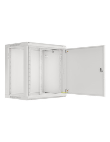 LANBERG RACKOVÁ SKRIŇA 19" NÁSTENNÁ 12U/600X450 PRO VLASTNÚ MONTÁŽ S KOVOVÝMI DVERAMI ŠEDÁ