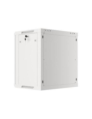 LANBERG RACKOVÁ SKRIŇA 19" NÁSTENNÁ 12U/600X450 PRO VLASTNÚ MONTÁŽ S KOVOVÝMI DVERAMI ŠEDÁ