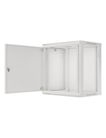 LANBERG RACKOVÁ SKRIŇA 19" NÁSTENNÁ 12U/600X450 PRO VLASTNÚ MONTÁŽ S KOVOVÝMI DVERAMI ŠEDÁ