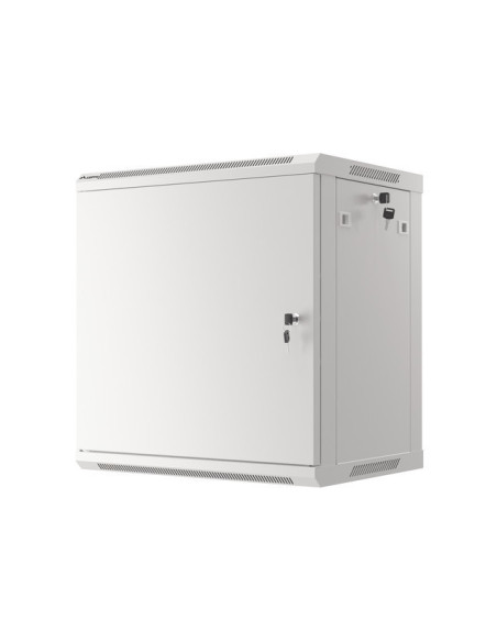 LANBERG RACKOVÁ SKRIŇA 19" NÁSTENNÁ 12U/600X450 PRO VLASTNÚ MONTÁŽ S KOVOVÝMI DVERAMI ŠEDÁ