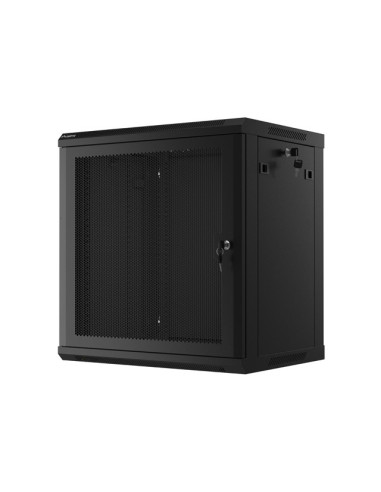 LANBERG 19" RACKOVÁ SKRIŇA 12U/600X450 S PERFOROVANÝMI DVERAMI ČIERNA - PLOCHÉ BALENIE