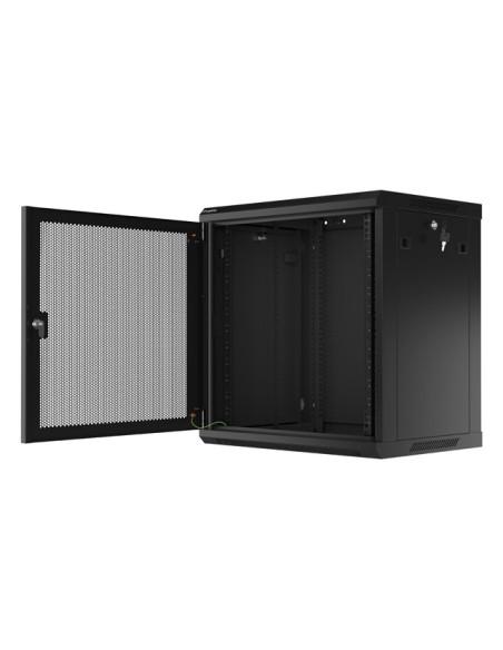 LANBERG 19" RACKOVÁ SKRIŇA 12U/600X450 S PERFOROVANÝMI DVERAMI ČIERNA - PLOCHÉ BALENIE