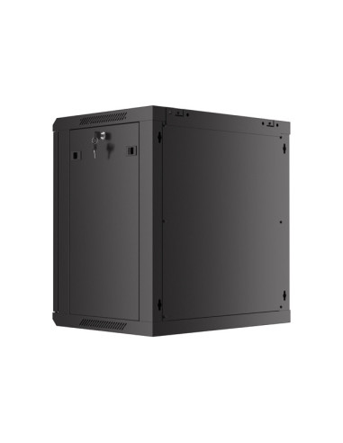 LANBERG 19" RACKOVÁ SKRIŇA 12U/600X450 S PERFOROVANÝMI DVERAMI ČIERNA - PLOCHÉ BALENIE