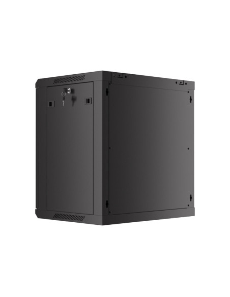 LANBERG 19" RACKOVÁ SKRIŇA 12U/600X450 S PERFOROVANÝMI DVERAMI ČIERNA - PLOCHÉ BALENIE