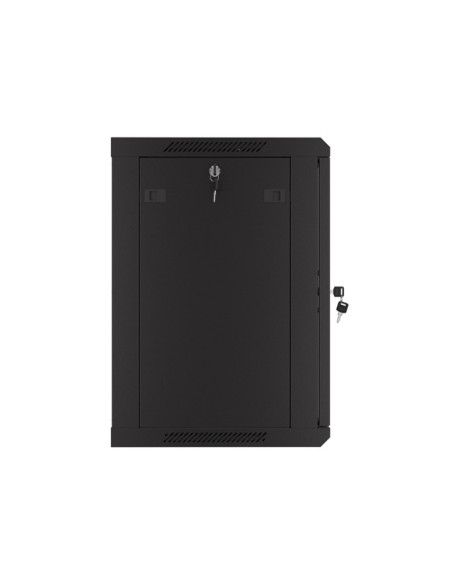 LANBERG 19" RACKOVÁ SKRIŇA 12U/600X450 S PERFOROVANÝMI DVERAMI ČIERNA - PLOCHÉ BALENIE