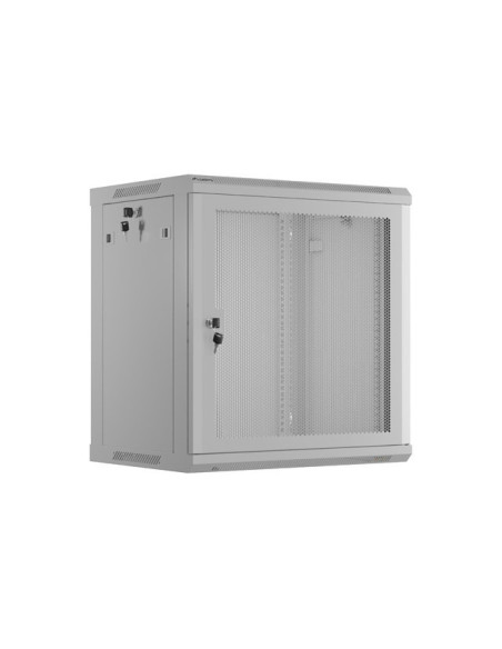LANBERG INŠTALAČNÝ STOJAN 19" 12U 600X450 ŠEDÉ PERFOROVANÉ DVERE - PLOCHÉ BALENIE