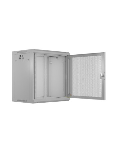 LANBERG INŠTALAČNÝ STOJAN 19" 12U 600X450 ŠEDÉ PERFOROVANÉ DVERE - PLOCHÉ BALENIE