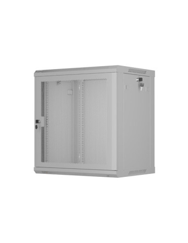 LANBERG INŠTALAČNÝ STOJAN 19" 12U 600X450 ŠEDÉ PERFOROVANÉ DVERE - PLOCHÉ BALENIE